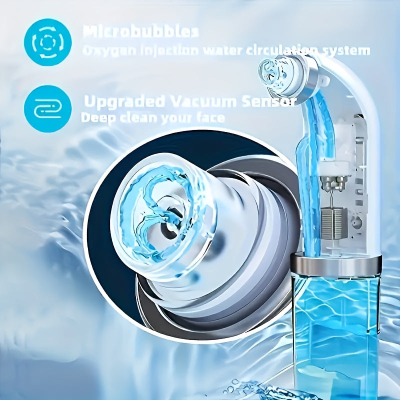 Rechargeable Pore Vacuum Cleaner, Electric Blackhead Remover, Water Circulation Facial Cleaning Tool, Deep Skin Pore Cleaning And Beauty Care, Digital Display, Pore Vacuum Cleaner, Ideal Gift For Christmas, Thanksgiving, New
